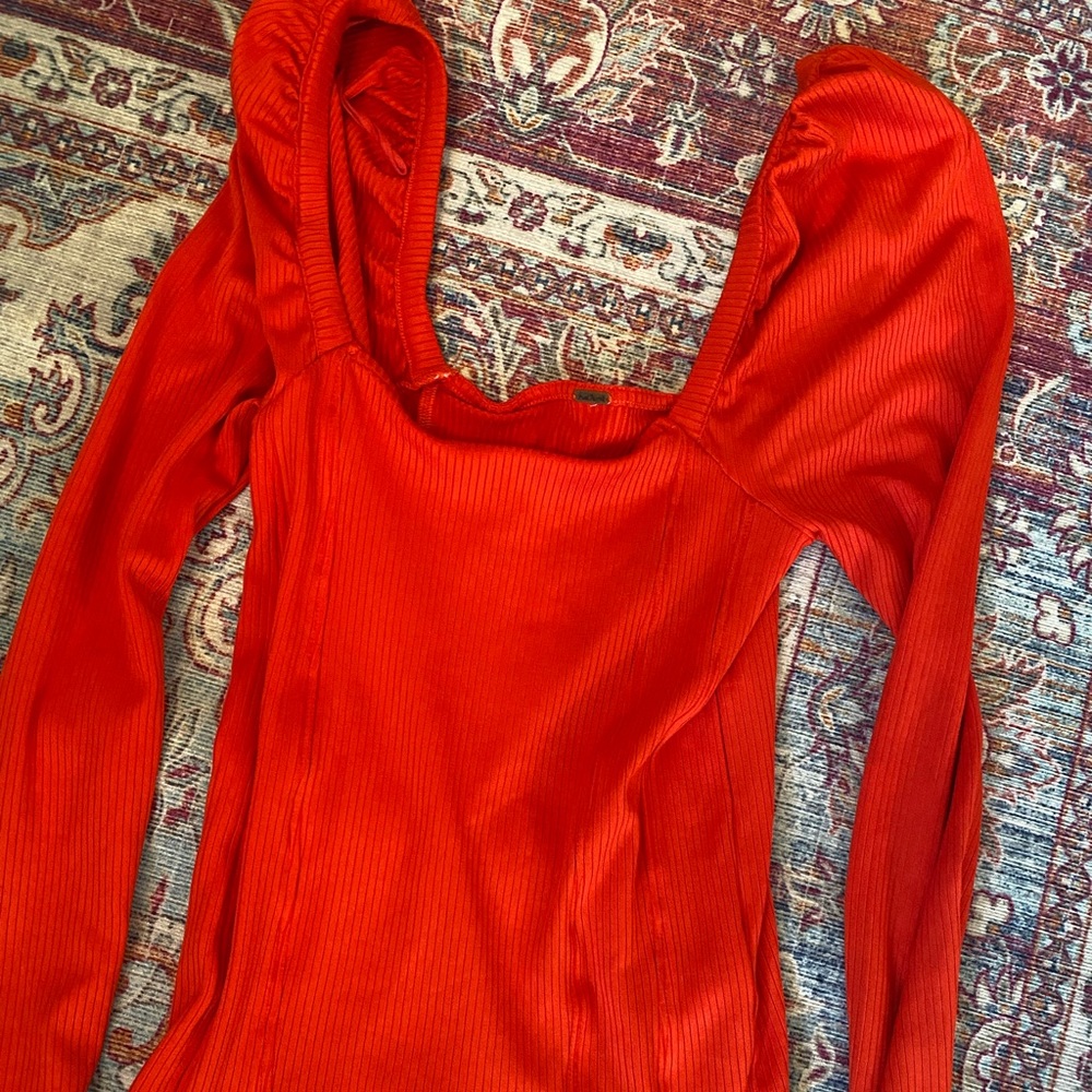 Free People Ribbed Longsleeve Top